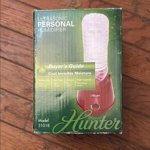 Hunter Fan Company Ultrasonic‎ Personal Humidifier Model 31018